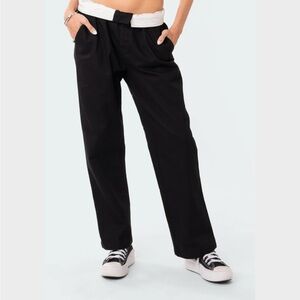 Edikted | Folded Wide Leg Chino Pants